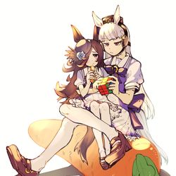 This is a pixiv picture whose title is ライスシャワーとゴールドシップ.