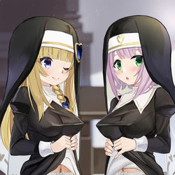 This is a pixiv picture whose title is 無知なシスターさんと変態神父⑭.