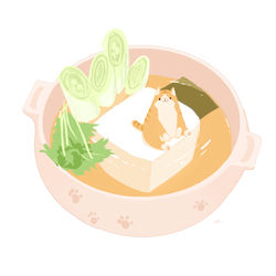 This is a pixiv picture whose title is ねこ鍋.