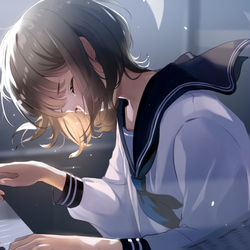 This is a pixiv picture whose title is 天才じゃないから.