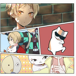 This is a pixiv picture whose title is 夏目友人帳　らくがきまとめ【9】＆鬼滅.