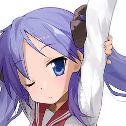 This is a pixiv picture whose title is 柊かがみ.