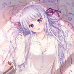 This is a pixiv picture whose title is 彼シャツ.
