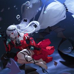 This is a pixiv picture whose title is 当我坠入深海.