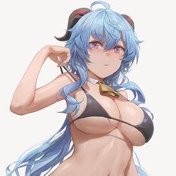 This is a pixiv picture whose title is 甘雨 (Ganyu).