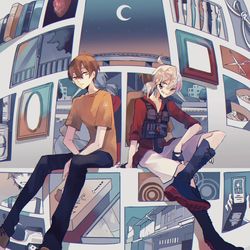 This is a pixiv picture whose title is 邂逅記念日2021.