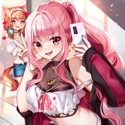 This is a pixiv picture whose title is Mori Drip 🎤💀.
