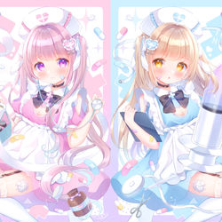 This is a pixiv picture whose title is Twin nurse.