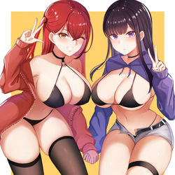 This is a pixiv picture whose title is ビキニパーカー.