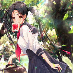 This is a pixiv picture whose title is 遅刻決定.