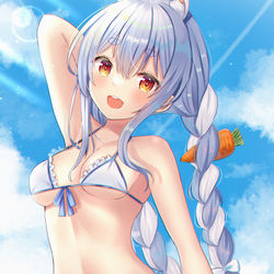 This is a pixiv picture whose title is 兎田ぺこら.