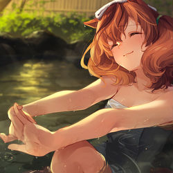 This is a pixiv picture whose title is ﾈｲﾁｬさんと♨️.
