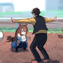This is a pixiv picture whose title is 待て！.