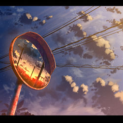 This is a pixiv picture whose title is 鏡.