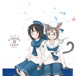 This is a pixiv picture whose title is おそろのセーラー服.