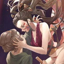 This is a pixiv picture whose title is 堕姫.