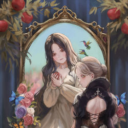This is a pixiv picture whose title is The snow white.
