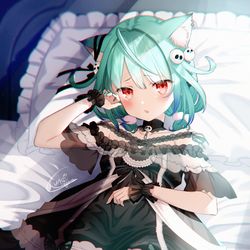 This is a pixiv picture whose title is 寝起きるしゃ.