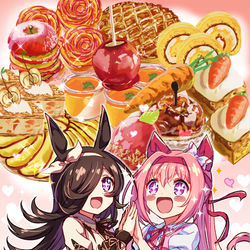 This is a pixiv picture whose title is りんごにんじんアタック!!.