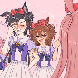 This is a pixiv picture whose title is 自分の誕生日に爆弾投下されるアグネスデジタル.