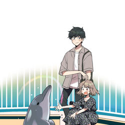 This is a pixiv picture whose title is テッペイとヒナちゃんの春デート.