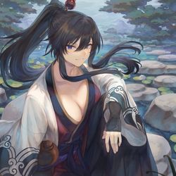 This is a pixiv picture whose title is 山紫水明.