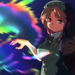 This is a pixiv picture whose title is 虹龍洞と美鈴ちゃん.