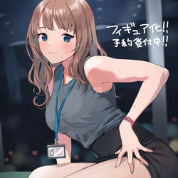 This is a pixiv picture whose title is ほくろの多い先輩OLさんがフィギュア化されます！.