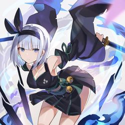 This is a pixiv picture whose title is 黒妖夢.
