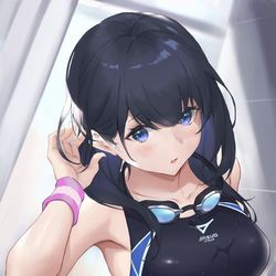 This is a pixiv picture whose title is 水着宝多六花.