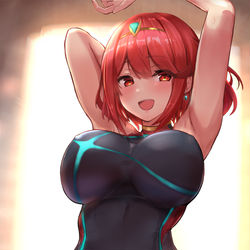 This is a pixiv picture whose title is 水着ホムラちゃん！.