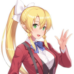 This is a pixiv picture whose title is JK制服リーファちゃん.