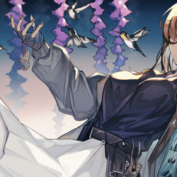 This is a pixiv picture whose title is 绚烂夏花.