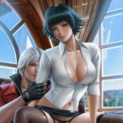 This is a pixiv picture whose title is Lady (Devil May Cry).