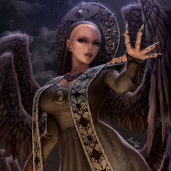 This is a pixiv picture whose title is Mother Miranda from RE8 village.