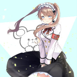 This is a pixiv picture whose title is 普段クールだけど実はクマパンな先輩.