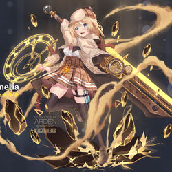 This is a pixiv picture whose title is ワトソン・アメリア x 原神.