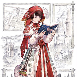 This is a pixiv picture whose title is 紅.