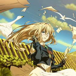 This is a pixiv picture whose title is ヴァイオレット　模写(４４枚目).