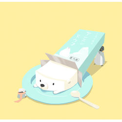 This is a pixiv picture whose title is 杏仁豆腐.