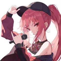 This is a pixiv picture whose title is 🎤calliope💀.