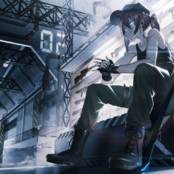 This is a pixiv picture whose title is 千夜 军火.