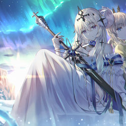 This is a pixiv picture whose title is 白夜の終わりは、どんな色なのか？.