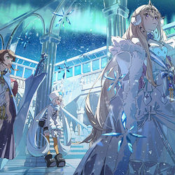 This is a pixiv picture whose title is 白夜極光.
