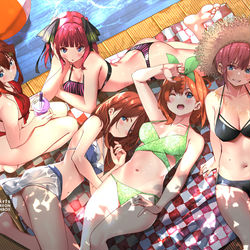 This is a pixiv picture whose title is Quints Pool.