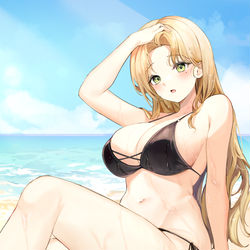 This is a pixiv picture whose title is beach.