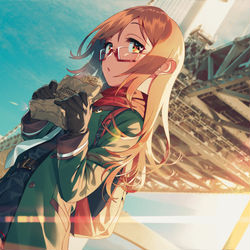 This is a pixiv picture whose title is 望月と散歩.