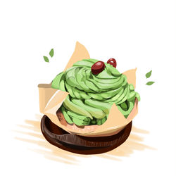 This is a pixiv picture whose title is 抹茶モンブラン.