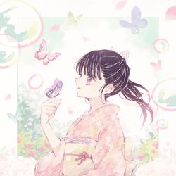 This is a pixiv picture whose title is 栗花落カナヲ誕生祭2021.