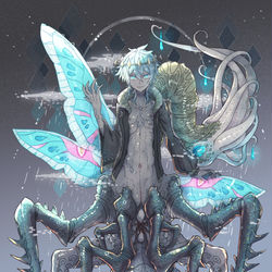 This is a pixiv picture whose title is 雨の王.